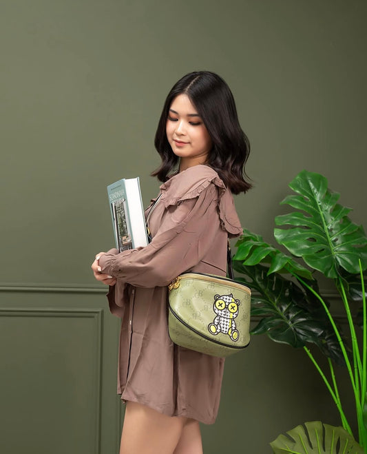Bandolera Mediana Cream Bear