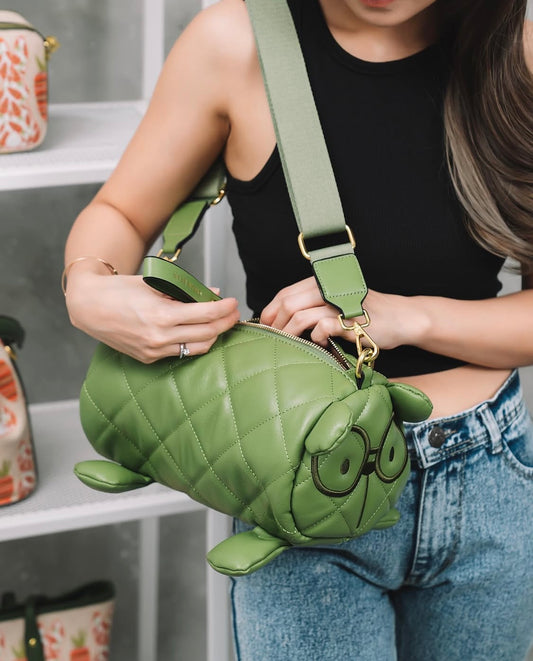 Bolso de Hombro Verde Cream Bear